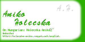 aniko holecska business card